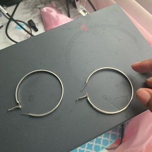 Silver hoops